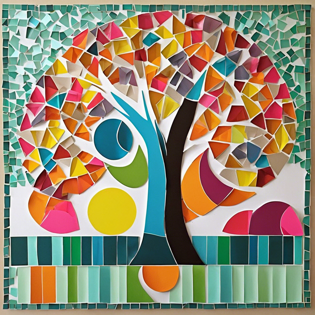 DIY Paper Mosaic Art: Colorful Home Decor