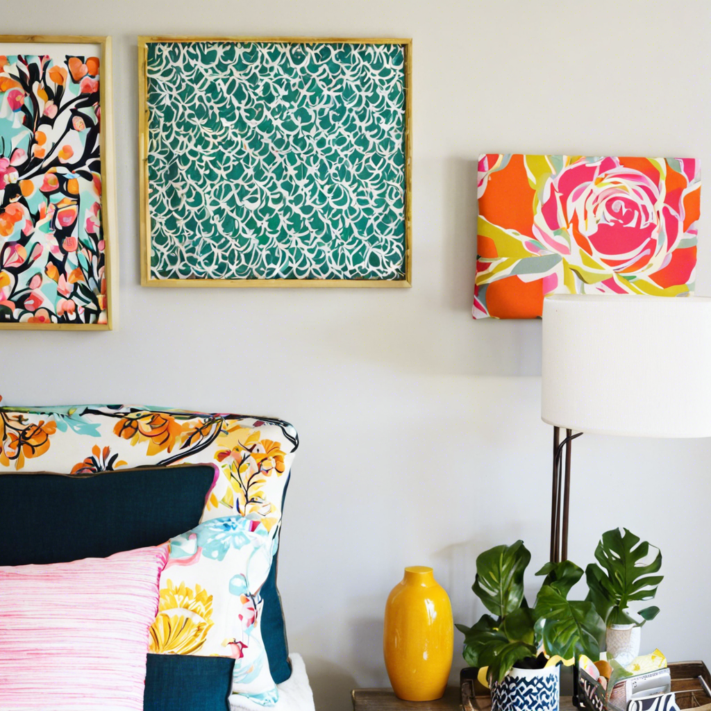 DIY Fabric Wall Art: No Sewing Required