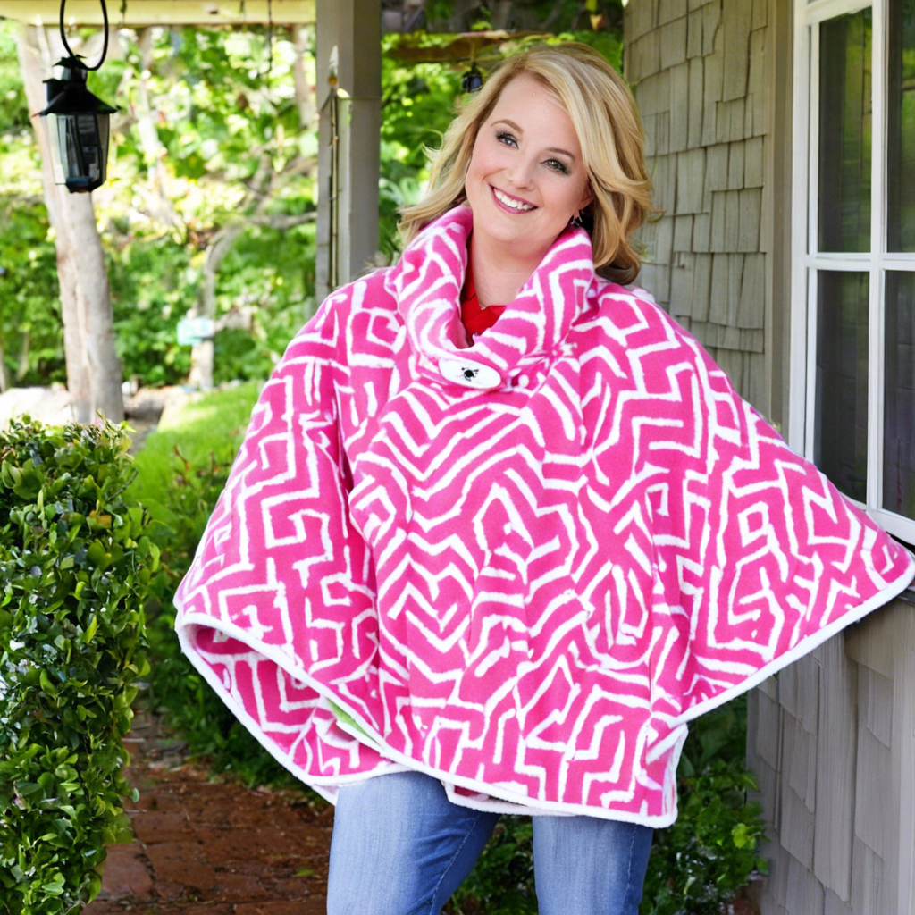 How to Make a Cozy No-Sew Fleece Poncho