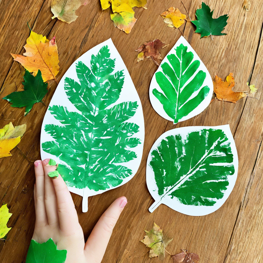 Simple Leaf Printing Craft for Kids