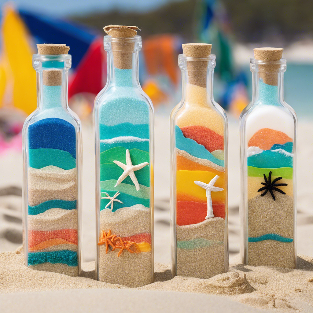 Simple Sand Art Bottles: Beach Memories