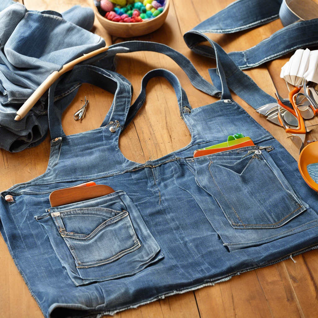 Turn Old Jeans into a Craft Apron