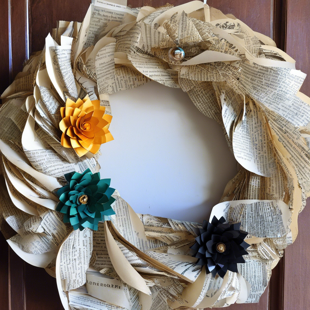 Upcycled Book Page Wreath: Literary Decor