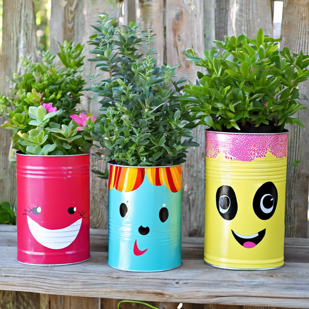 Transform Tin Cans into Cute Planters