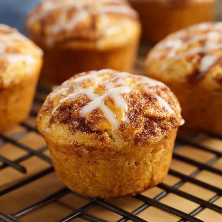Cottage Cheese Cinnamon Roll Muffins