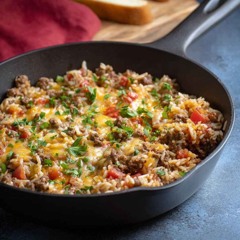 Ground Beef and Rice Skillet