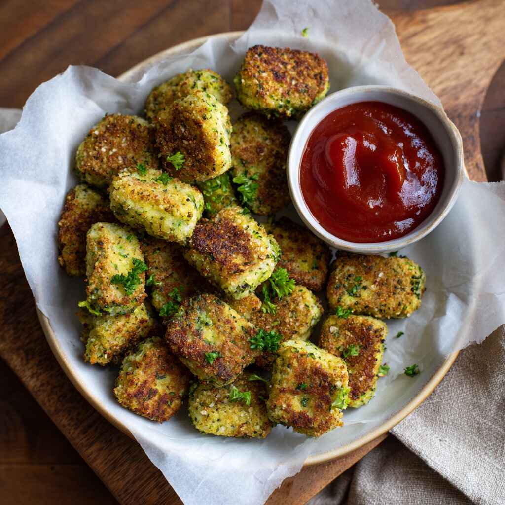 Crispy homemade broccoli tots