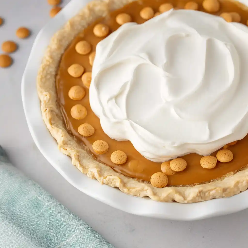 Delicious homemade Butterscotch Pie with a creamy filling and golden crust