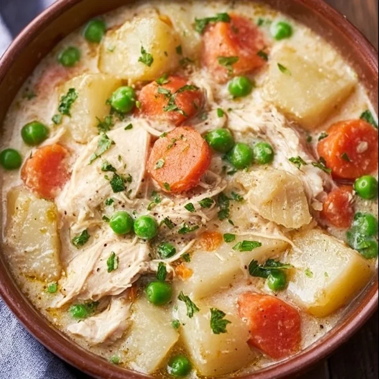 Delicious slow cooker chicken stew with vegetables and herbs