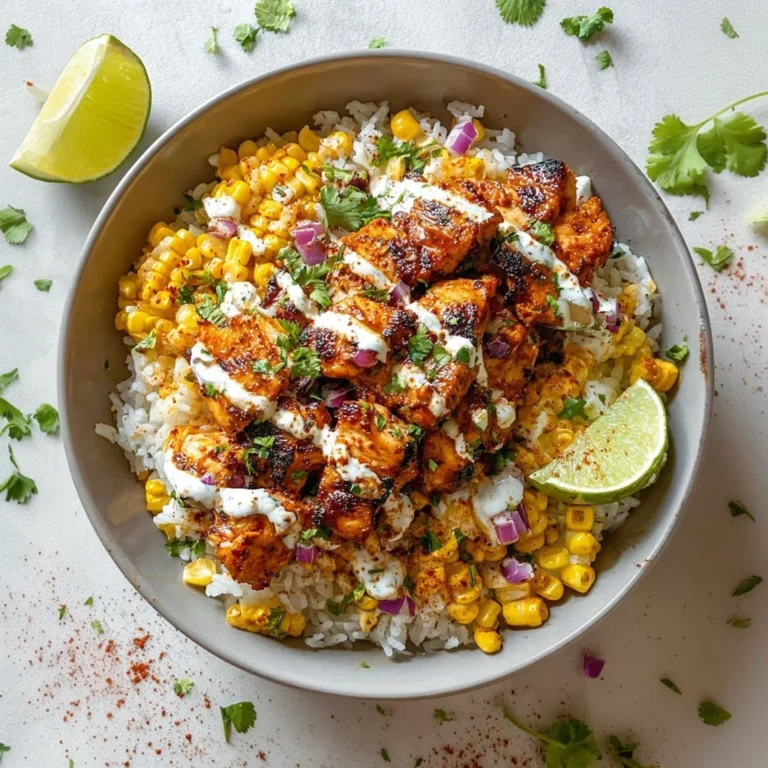 Delicious Street Corn Chicken Rice Bowl showcasing vibrant ingredients.
