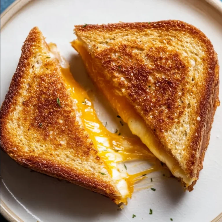 Delicious air fryer grilled cheese sandwich with golden brown crust.