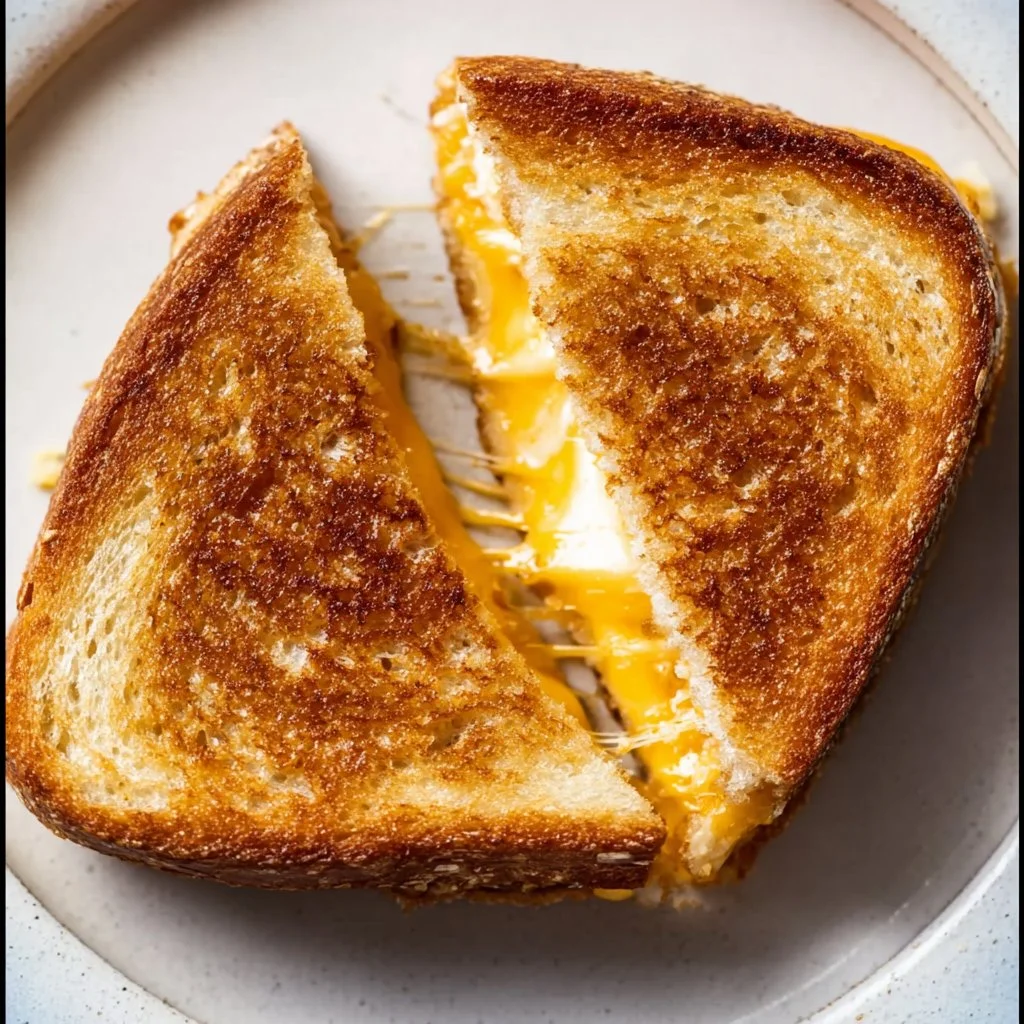 Delicious air fryer grilled cheese sandwich with golden brown crust