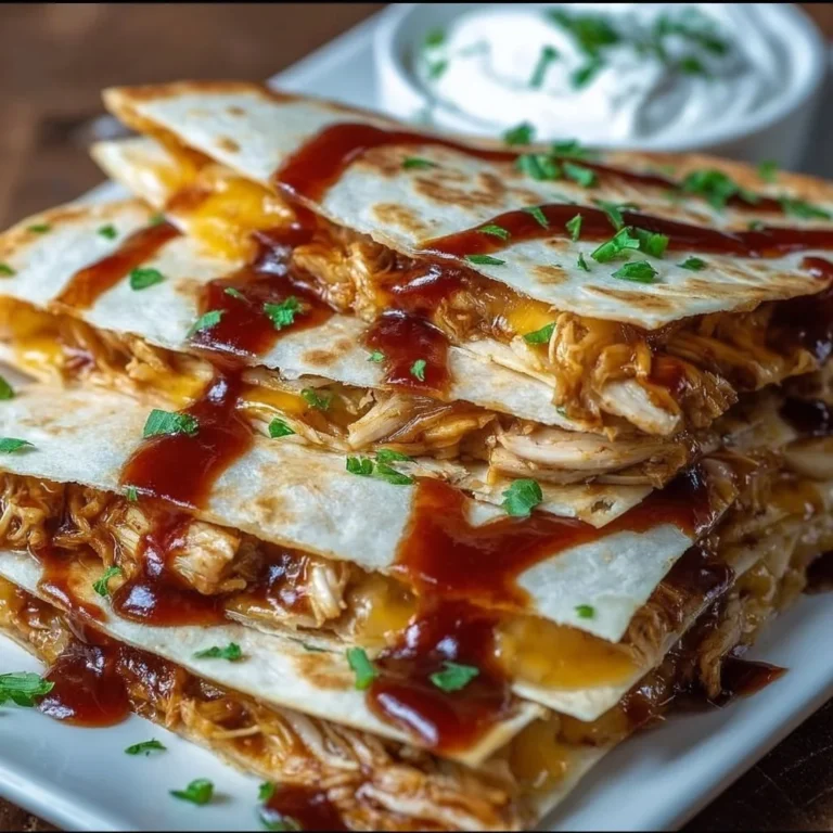 Delicious BBQ chicken quesadillas with crispy edges and melted cheese