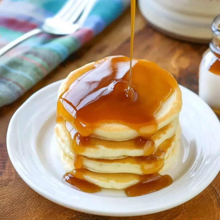 Delicious buttermilk syrup drizzled over pancakes and waffles