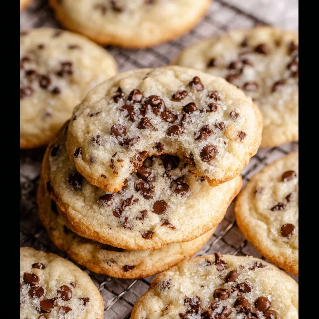 Delicious chocolate chip cookies without brown sugar on a cooling rack