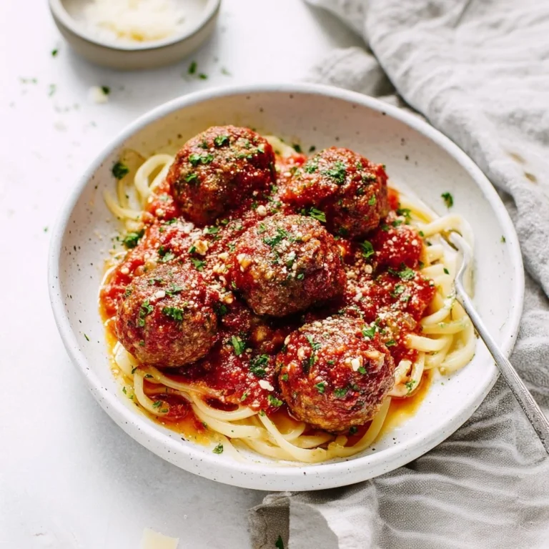 Tender and juicy classic Italian meatballs ready to be served