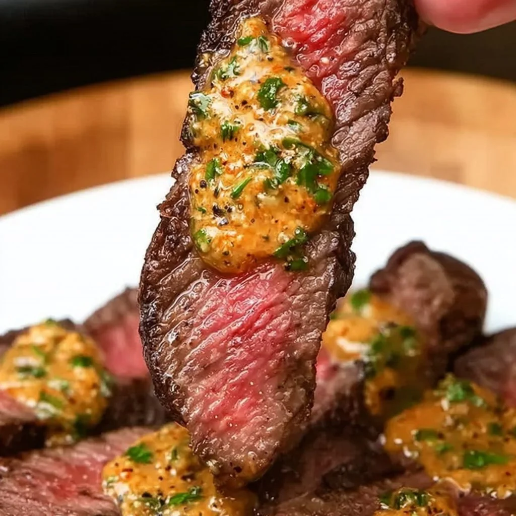 Perfectly grilled Cowboy Butter Steak topped with flavorful cowboy butter.