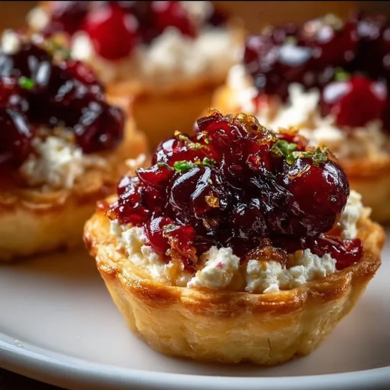 Cranberry Jalapeño Dip Tarts on a festive holiday table
