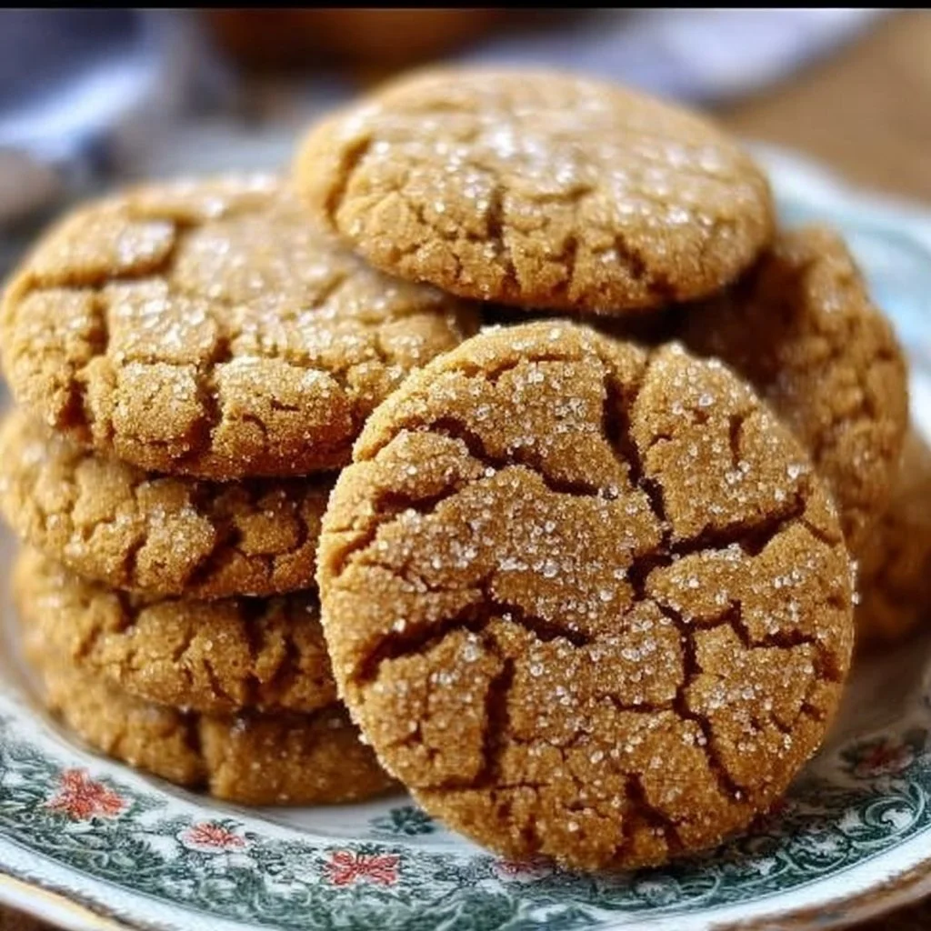 Plate of maple brown sugar cookies with a drizzle of maple syrup
