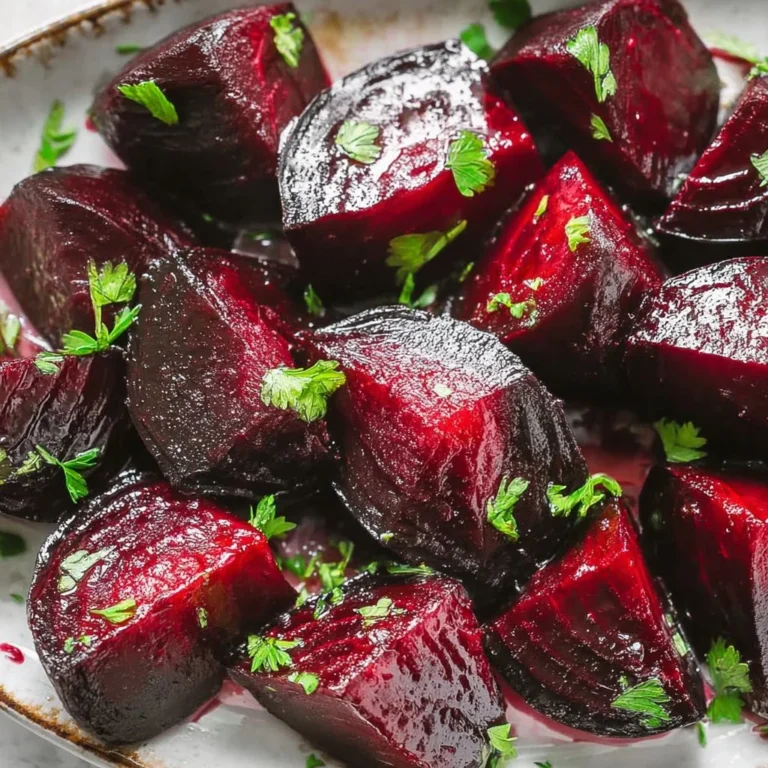 Delicious roasted beets on a plate, a healthy dish for nutritious meals.