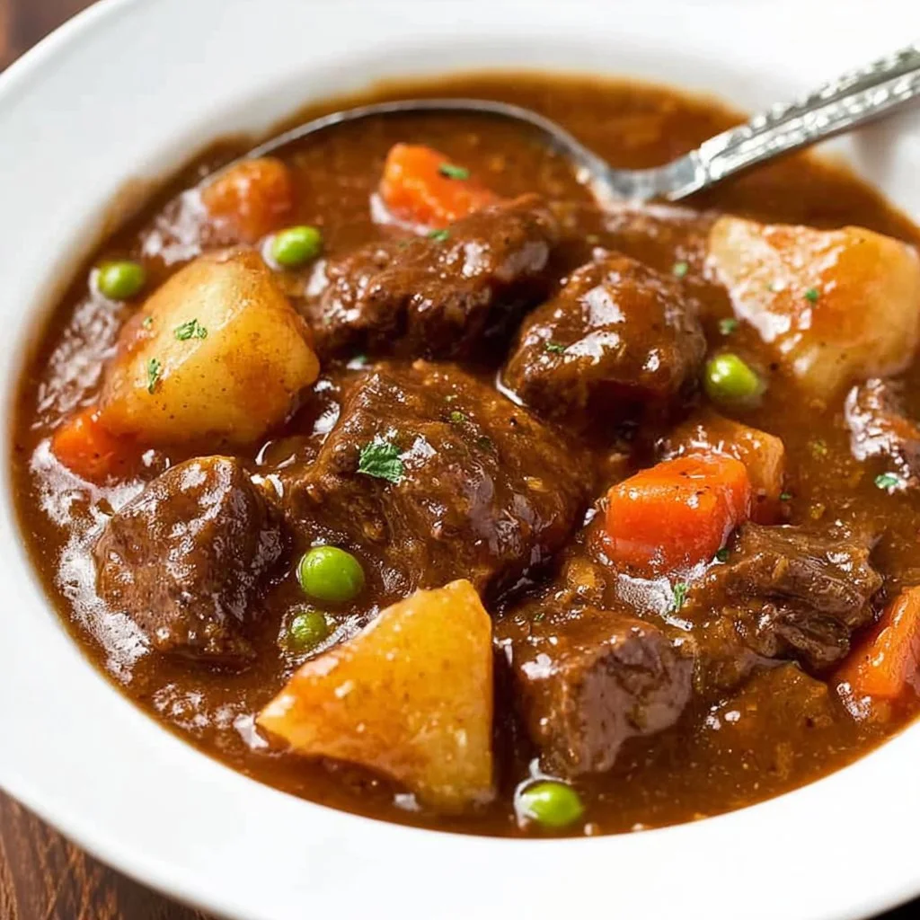 Delicious slow cooker beef stew with tender meat and fresh vegetables
