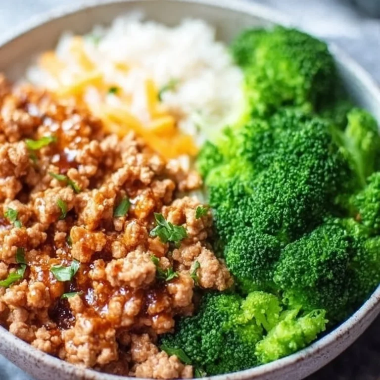 Sweet and Spicy Ground Turkey and Broccoli Bowls for a flavorful weeknight meal