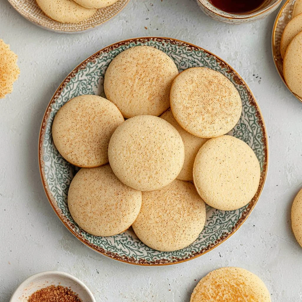Assorted homemade tea cakes on a decorative platter for tea time