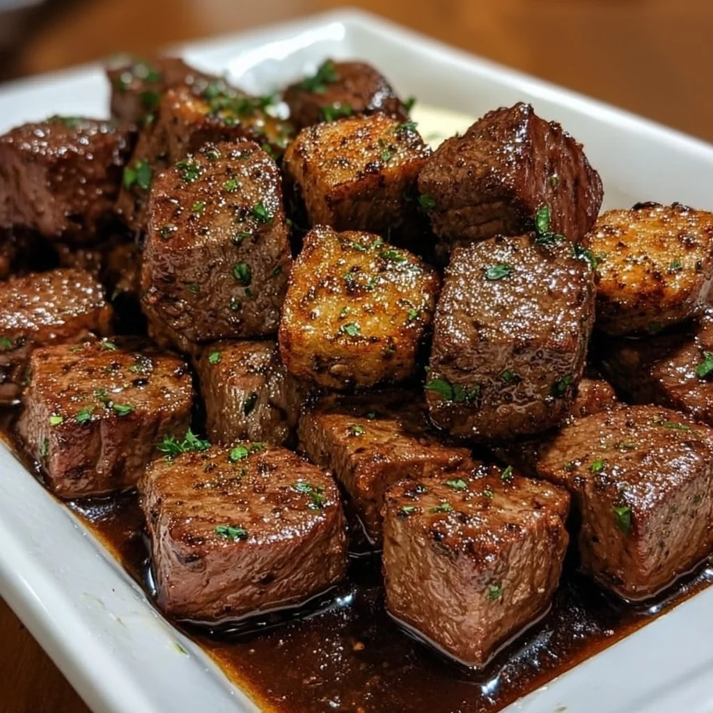 Delicious Texas Roadhouse steak bites served on a plate