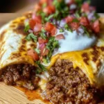 Beefy Melt Burrito loaded with cheese and savory beef, offering a hearty meal