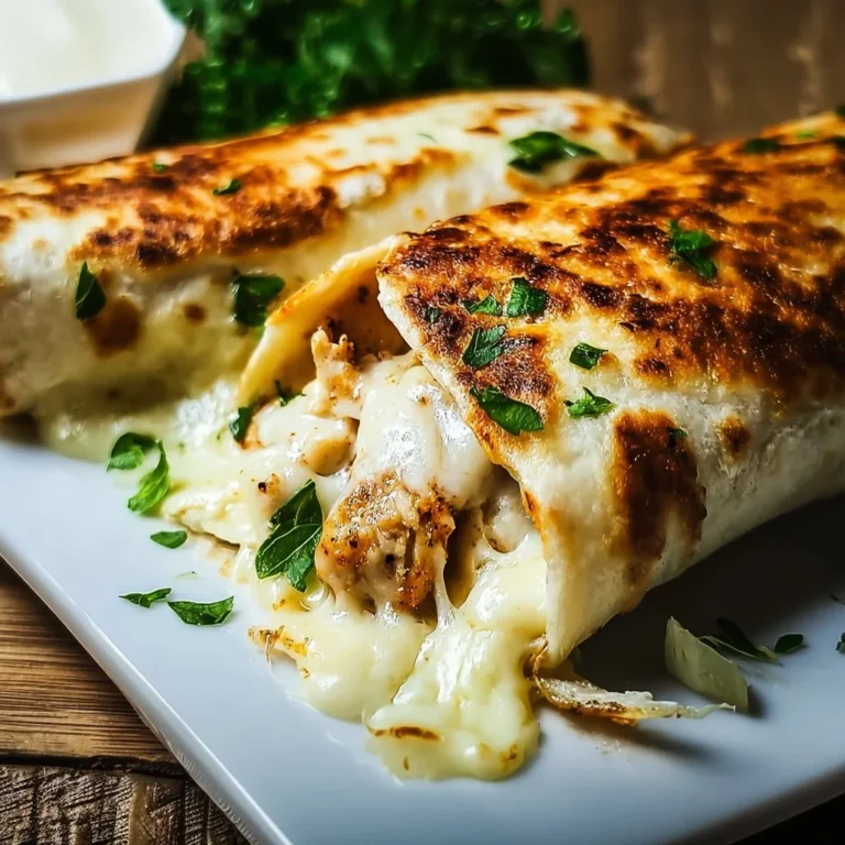 Cheesy garlic chicken wraps, a perfect comfort food for the soul.