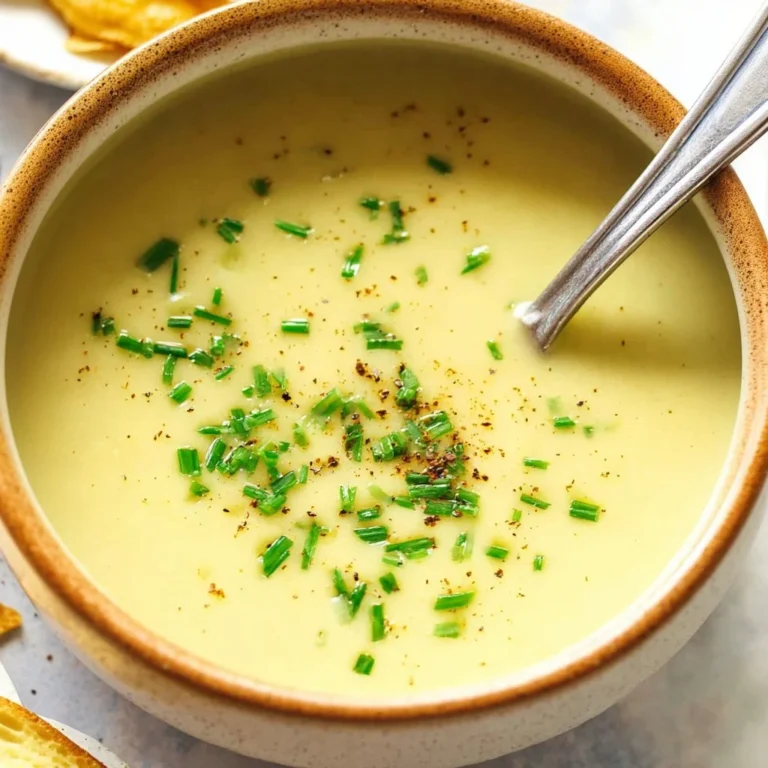 Bowl of creamy celery soup garnished with fresh herbs