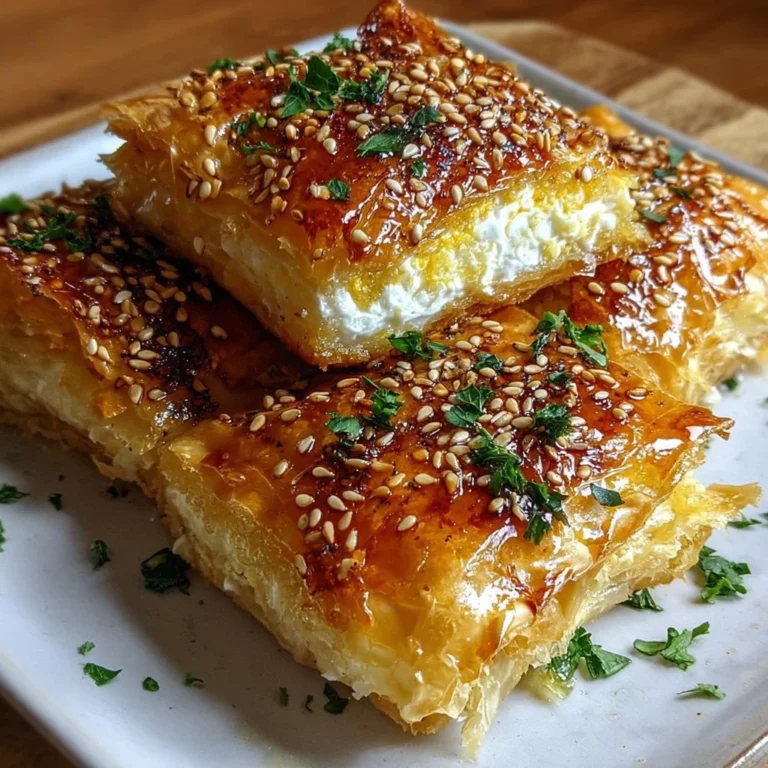 Crispy Cheese Borek with Sweet Chili Glaze on a plate, golden and delicious
