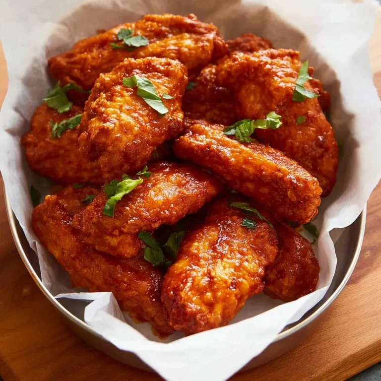 Deep fried buffalo wings served with dipping sauce and celery sticks