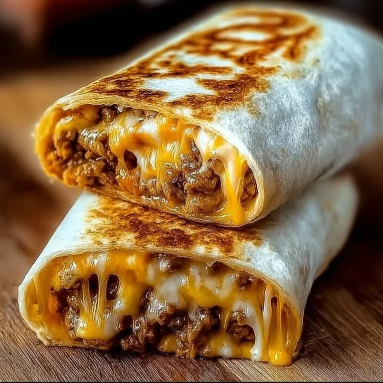 Delicious grilled cheese burrito with melted cheese and crispy tortilla