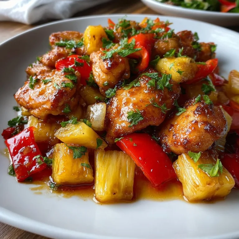 Hawaiian Chicken Sheet Pan dinner, a sweet and savory recipe for easy weeknight meals