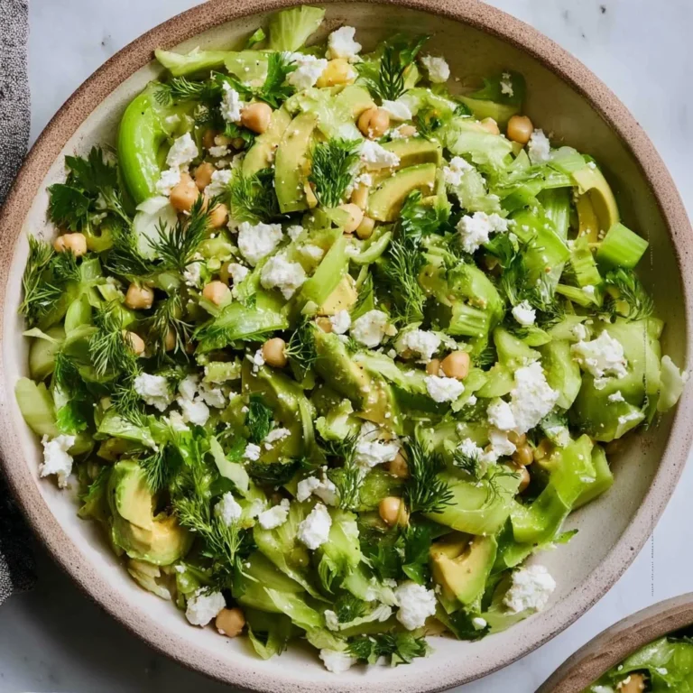 A bowl of refreshing celery salad with fresh vegetables and dressing