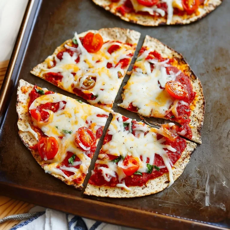 A delicious tortilla pizza topped with fresh vegetables and cheese