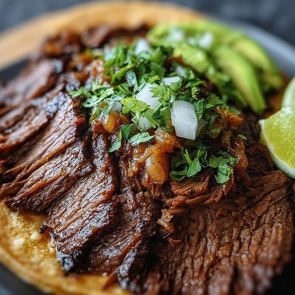 Delicious slow-cooked beef brisket served with sides at a family gathering