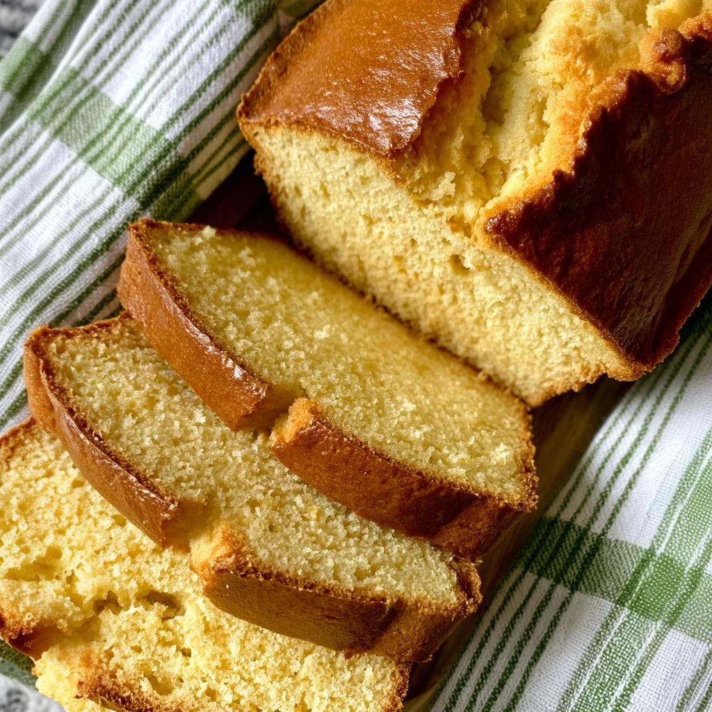 A slice of old fashioned sweet bread on a wooden table