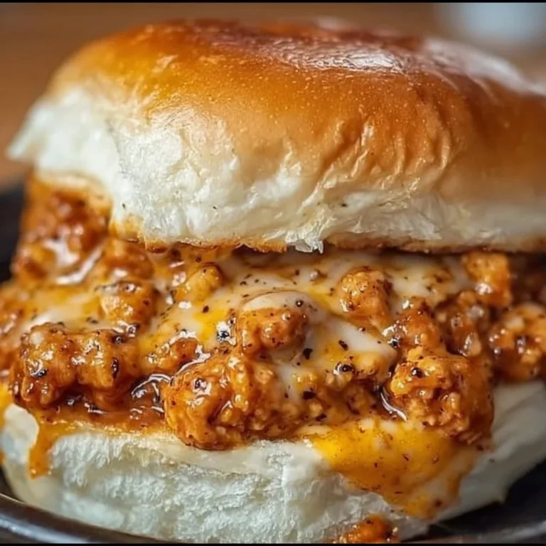 Cajun Chicken Sloppy Joes served on a plate with fresh ingredients