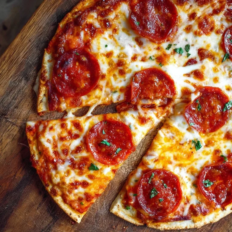 Quick and tasty personal tortilla pizza ready in 5 minutes.