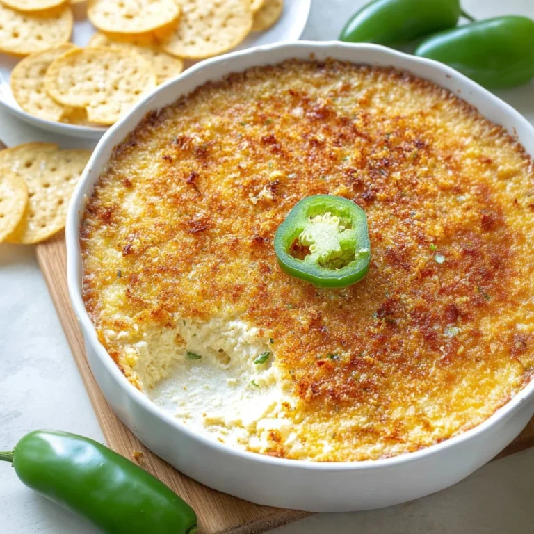 Creamy and spicy jalapeno popper dip served in a bowl with tortilla chips.