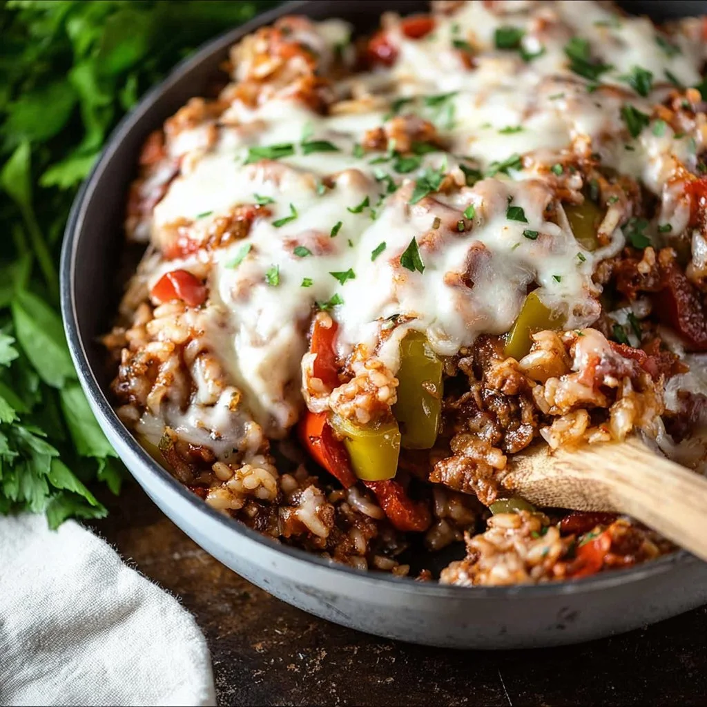 Delicious unstuffed bell peppers with a savory filling