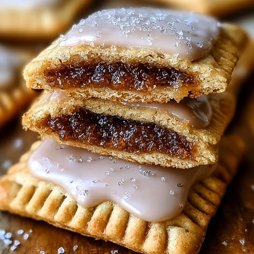 Brown Sugar & Cinnamon Pop Tart Cookie with frosting and filling