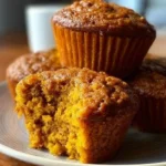 Chai spiced sweet potato muffins fresh out of the oven, garnished and ready to enjoy.