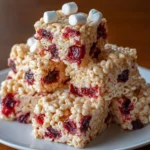 Cherry Rice Krispie Treats -Chewy and Gooey Delights Made with Marshmallows and Cereal