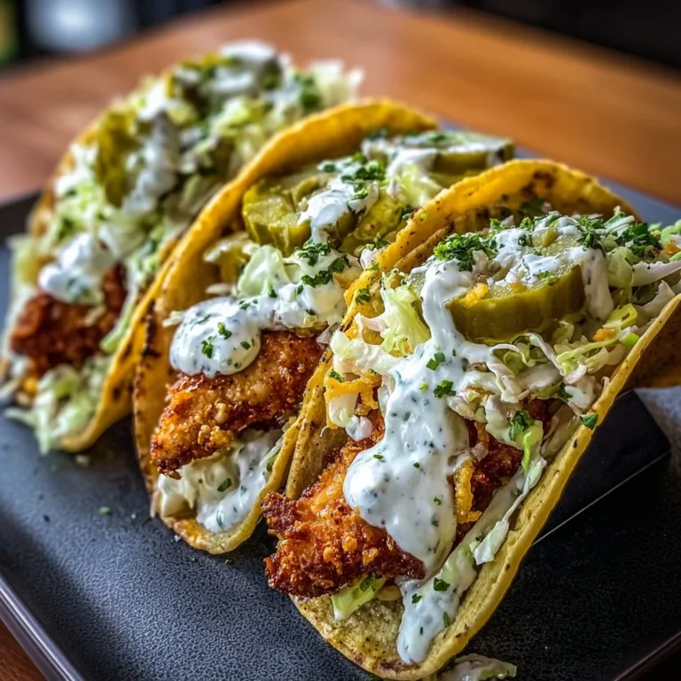 Dill Pickle Ranch Smash Chicken Tacos with Crispy Cheese Lace