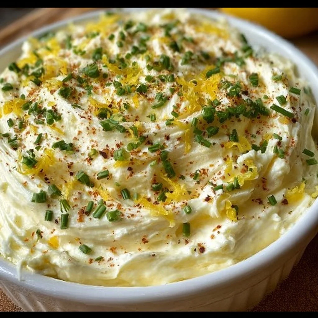 Creamy zesty Cowboy Butter served on grilled vegetables