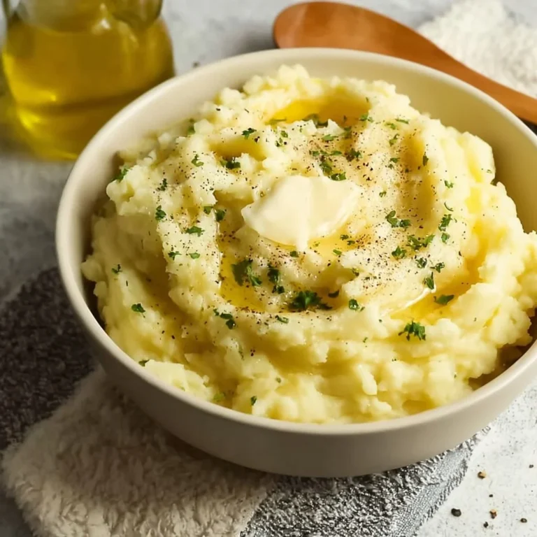 Delicious garlic mashed potatoes served in a bowl, perfect comfort food.