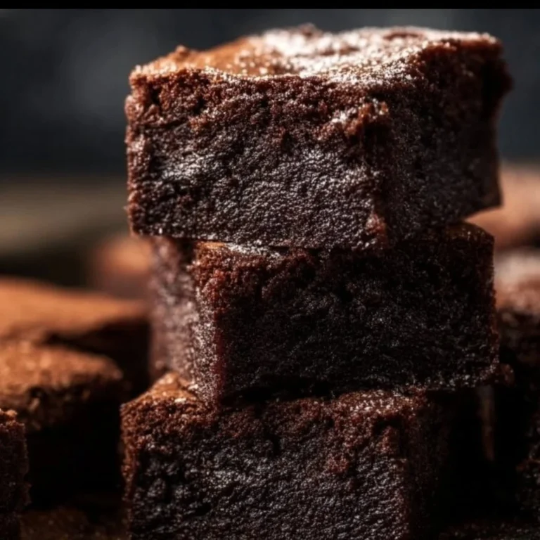 Delicious homemade fudgy brownies on a plate, ready to be enjoyed.